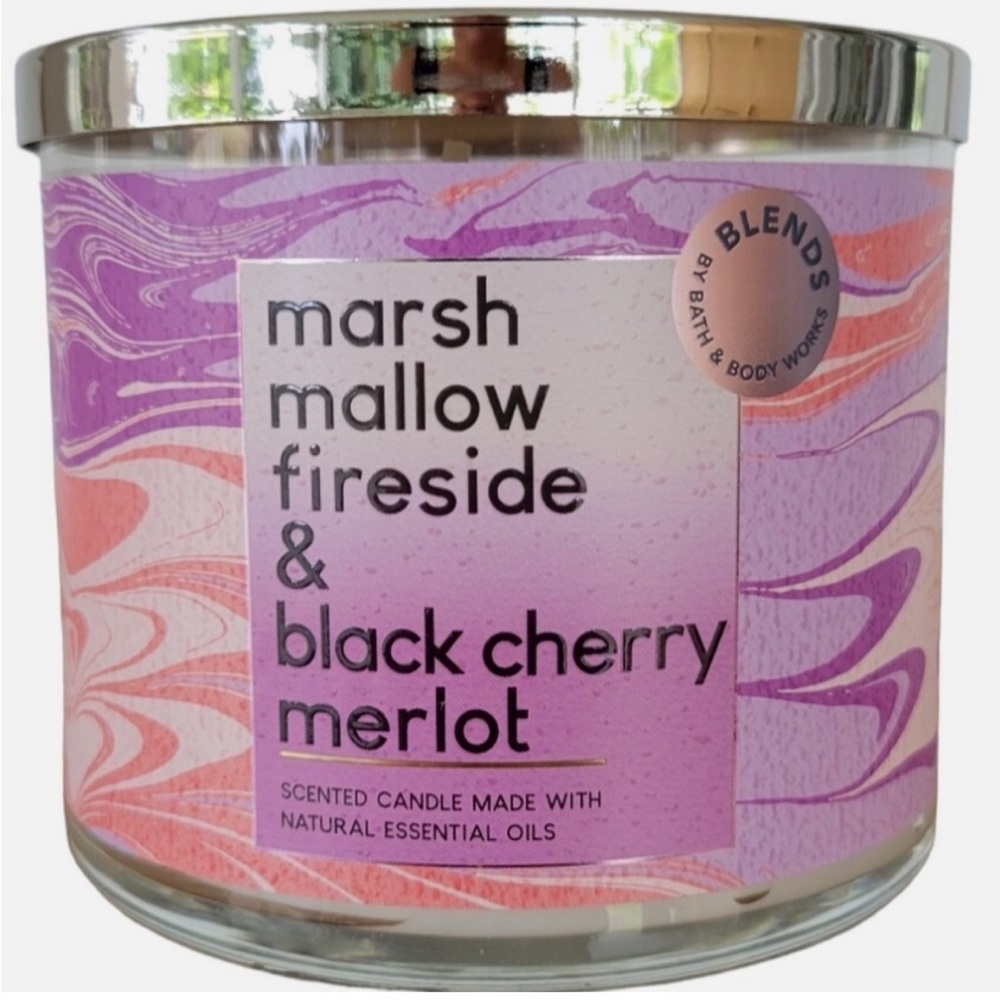 Bath & Body Works Marshmallow Fireside & Black Cherry Merlot Candle